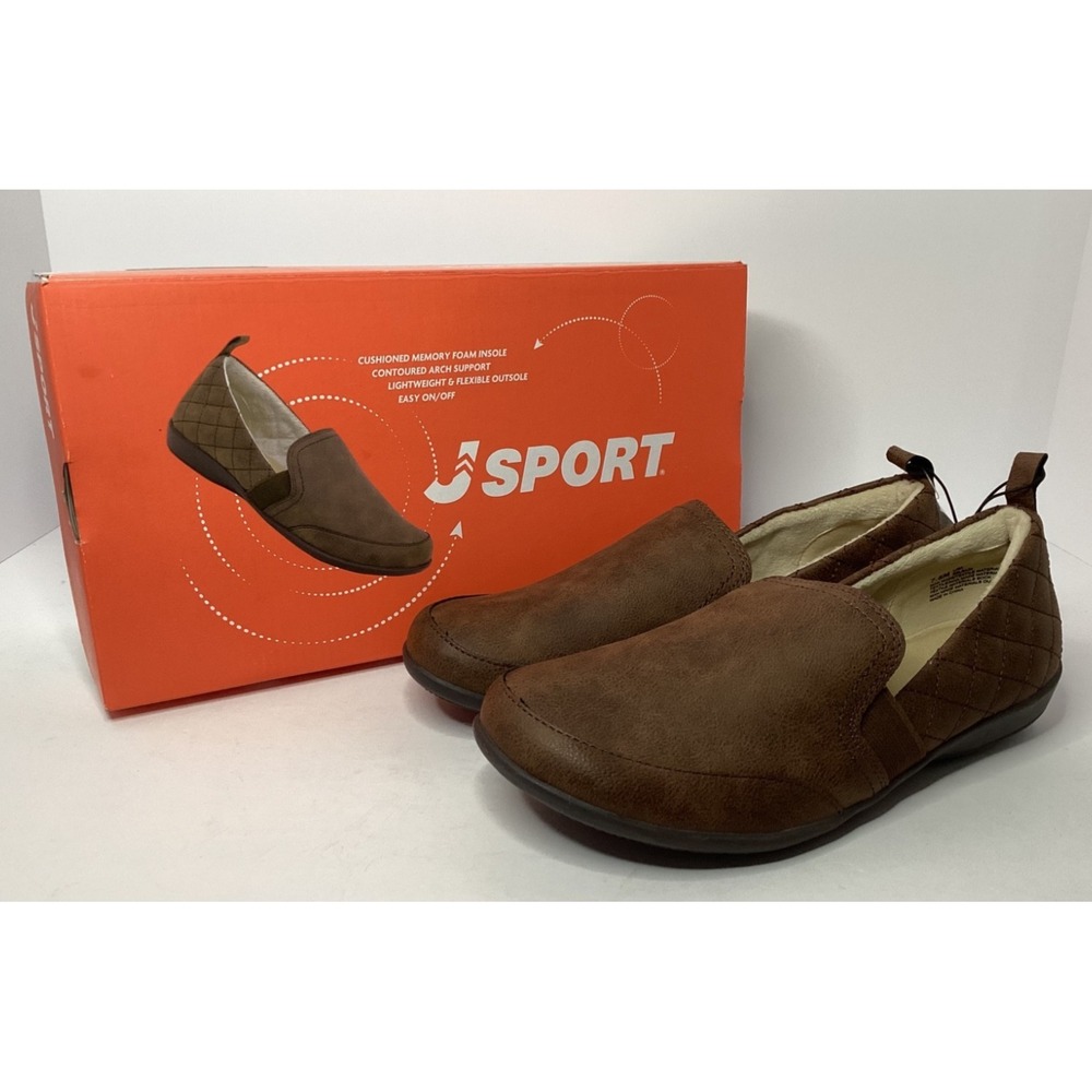 J Sport Women's Casual Brown Slip on Size 7.5 NIB